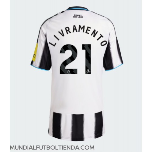 Camiseta Newcastle United Tino Livramento #21 Primera Equipación Replica 2025-26 para mujer mangas cortas